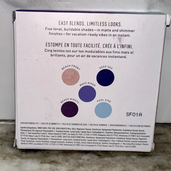 Morphe 2 Ready in 5 Eyeshadow Palette - OCEAN DRIVE Blues Sand Shimmer Matte NEW - Picture 5 of 9